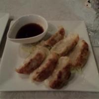 Gyoza · Steamed or pan fried. Chicken, pork, shrimp or vegetables dumpling.