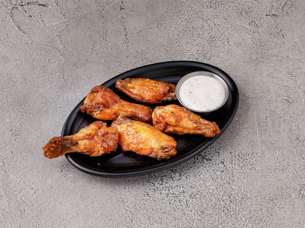 Chicken Wings · Served with your choice of flavor. Extra sauce for an additional charge.