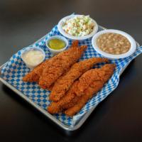 Whiting Platter · Includes 4 pieces of Whiting Fish, White Bread, Pickles and your choice of 2 sides. *Whiting...