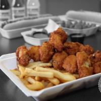Wings with Fries · Served with your choice of sauce.