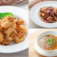 Chinese Dinner Value Meal for 2 · 2 hot and sour soups, 2 garden salads, choice of appetizer, choice of 2 entrees, and white r...