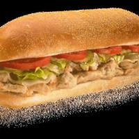 Vegetarian Cole Turkey Sub · Vegetarian turkey, provolone cheese, coleslaw, Russian dressing and mayo.