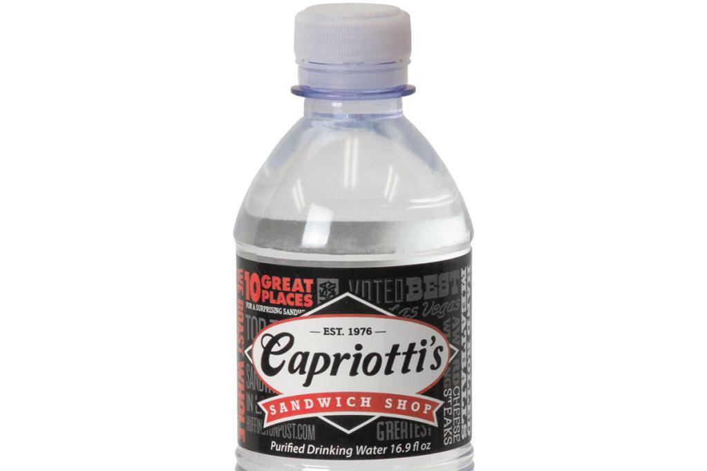 Capriotti's Water · 20oz. bottled water.