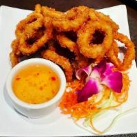 29. Fried Calamari · Fresh calamari tossed in our homemade batter and gently fried.