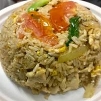 Thai Fried Rice · Onions, scallion, tomatoes and egg.