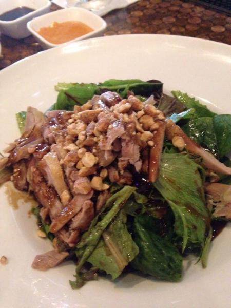House Special Duck Salad · Duck meat over green salad with peanuts and house special sauce.