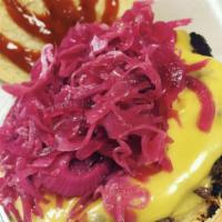 Carolina Burger · Pickled red onion slaw and mustard BBQ. Consuming raw or undercooked meats, poultry, seafood...