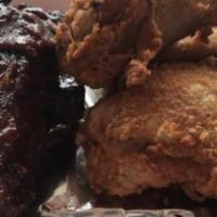 11. White Meat Chicken and Rib Combo Meal · Fried breast & wing with 3 ribs.