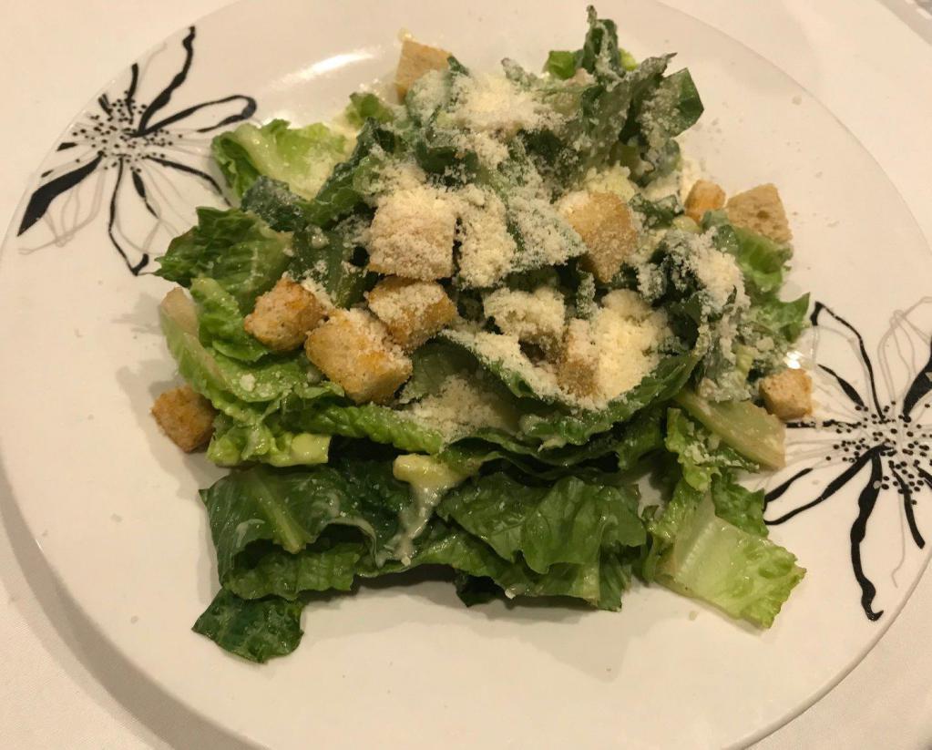 Cesare Classica for One · Romaine hearts tossed with Caesar dressing and croutons.