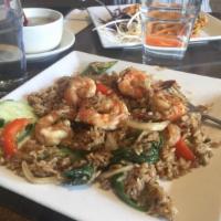 R4. Basil Fried Rice · Fried rice with choice of meat, basil, garlic, onions and peppers. Hot and spicy. *PLEASE NO...