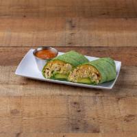 Southern Burrito · Grilled chicken breast, eggs, shredded cheddar jack cheese, hash browns and avocado.