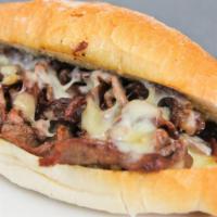 Philly Steak Sandwich · SANDWICH ONLY!!!
FRIES AND SODA ARE NOT INCLUDED