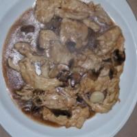 Pollo alla Marsala with Pasta · Chicken sauteed with mushrooms in a Marsala sauce. Served with your choice of pasta.