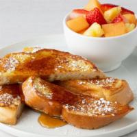 Kid's French Toast · Grilled french toast sprinkled with powdered sugar, served with syrup.