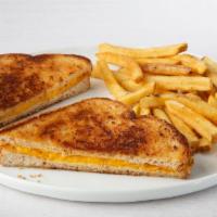 Kid's Grilled Cheese · Grilled cheese sandwich with melted American cheese.