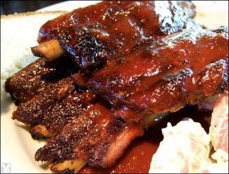4 BBQ Ribs · Ribs that have been broiled, roasted, or grilled. 