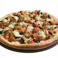 The Works Pizza · 10 toppings of your choice.