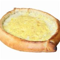Scrambled Egg Gandola Pizza · With mozzarella cheese, feta cheese, two scrambled eggs, a slice of butter and a sprinkle of...