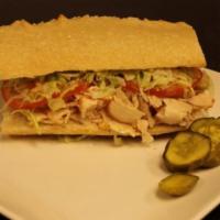 6. Ever Roast Chicken Breast Sandwich · Cajun mayo, deli mustard, lettuce, tomato, red onion and pickles.