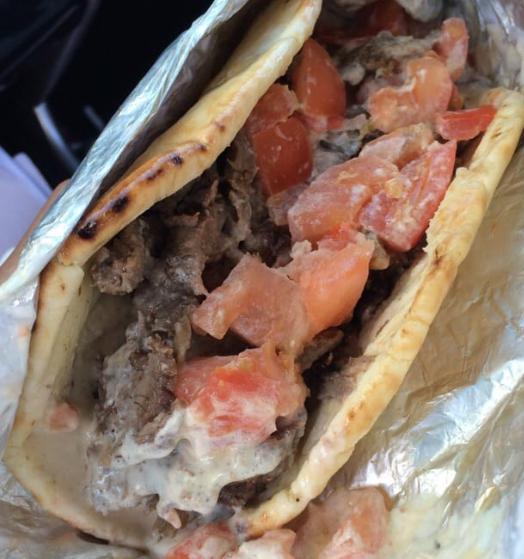 Lule Kabob Wrap · Ground beef tomatoes and seasoned onions wrapped in pita bread.