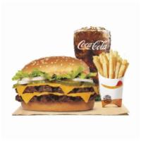 Big King XL Meal · Featuring more than 1/2 lb* of flame-grilled 100% beef, topped with American cheese, sliced ...