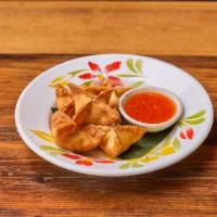 🥈Geoy Hor Cheese · Crabmeat and cream cheese in a crispy wonton. Served with sweet chili sauce.