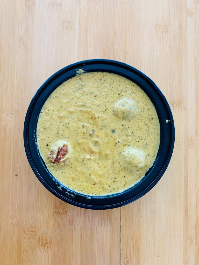 Malai Kofta · Potato dumplings made with veggies, cheese and cashew nuts cooked in delicious creamy gravy.