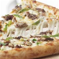 Philly Steak Pizza · Philly Steak, Onions, Green Pepper, & Special Sauce