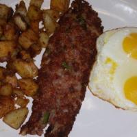 Corn Beef Hash Platter · 2 eggs served with choice of side and bagel or bread.