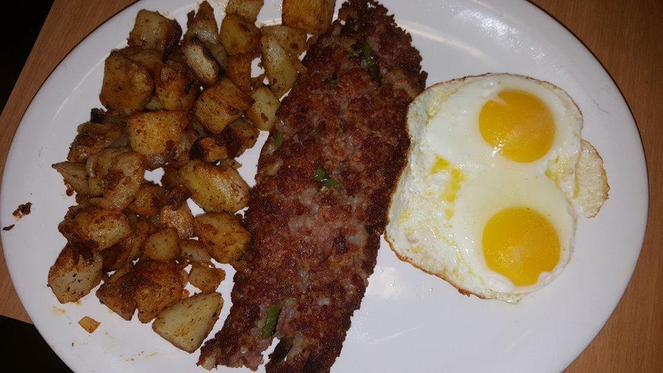 Corn Beef Hash Platter · 2 eggs served with choice of side and bagel or bread.