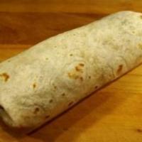 Chicken Burrito · Shredded chicken with tomato, onion and pepper.