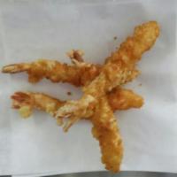 6 Pieces Shrimp Tempura · Deep-fried shrimp.