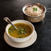 Daal Soup · Mixed lentils cooked with Himalayan spices and herbs. Vegan.