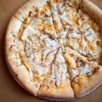 Buffalo Chicken Pizza · Spicy wing sauce and homemade ranch topped with mozzarella cheese and grilled chicken breast...