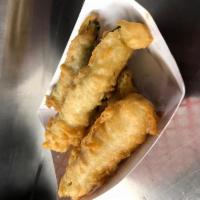 Fried Pickles · Tempura battered pickle spears + fried to perfection + southwest ranch