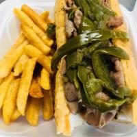 Cuzzo's Combo Sandwich · Italian beef and Italian sausage combo served together.