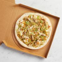 Take and Bake Roasted Garlic Chicken Pizza · READY TO BAKE - Sweet caramelized onions, fresh mozzarella, Parmesan, slivered scallions and...