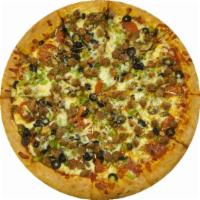The Special Pizza · Pepperoni, sausage, mushrooms, olives, green peppers and ground beef.
