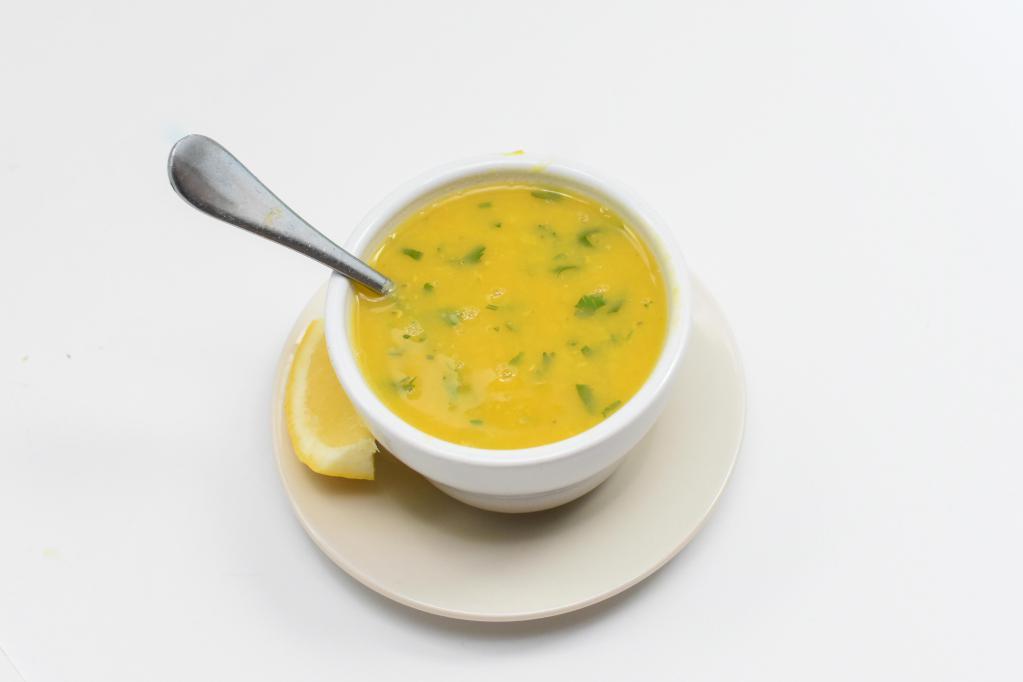 Mulligatawny Soup · Delicious soup made with lentil, fresh vegetable, herb, and mild spices.