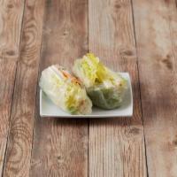 A7. Fresh Spring Rolls · 2 pieces. Rice paper, sprout, iceberg, carrot, mint, shrimp or tofu and noodles with peanut ...