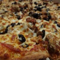 2. Romio's Special Pizza · Pepperoni, Canadian bacon, mushrooms, black olives and Italian sausage. Served with homemade...