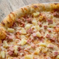 Hawaiian Pizza · Ham, and pineapple.