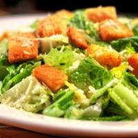 Caesar Salad · Lettuce, croutons & parmesan cheese. Add chicken or steak for an additional charge.