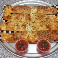 Cheese Stromboli · 4 pieces with 2 sides of marinara sauce. Mozzarella cheese.