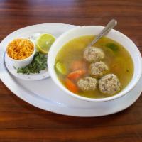 Caldo de Albondigas · Mexican meatball soup.