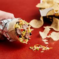 Joey Jr. Burrito · Served with your choice of protein, with beans, seasoned rice, shredded cheese, pico de gall...