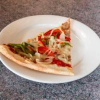 Sausage, Peppers and Onions Pizza · 