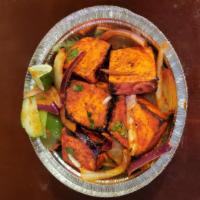 Punter ka Paneer Tikka · Cubed homemade cottage cheese marinated in still homemade spices and Indian oven. Vegetarian.