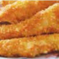 Chicken Fingers · 5 pieces. Served with honey mustard and fries.