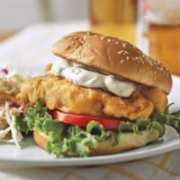 Crispy Fish Sliders · 3 mini crispy fried pieces of flounder served with a spicy aioli sauce.